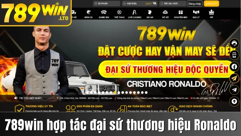 789win hợp tác đại sứ thương hiệu cùng Ronaldo