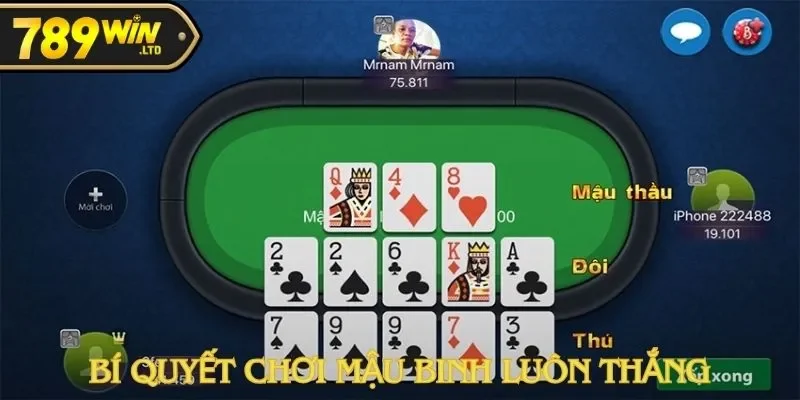 Anh Dũng Sét Lội Ngược Dòng Thắng 850 Triệu tại Mậu Binh 789Win Lời Khủng! 3 Anh Dũng Sét Lội Ngược Dòng Thắng 850 Triệu tại Mậu Binh 789Win Lời Khủng!