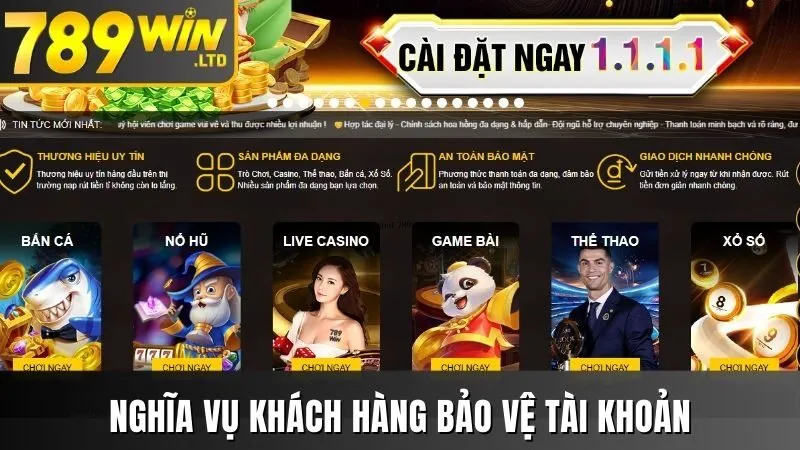 Nghĩa vụ của khách hàng để bảo vệ tài khoản