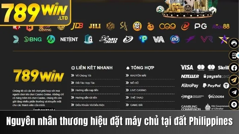 Giải Đáp Thắc Mắc Máy Chủ Của Nhà Cái 789win Ở Đâu? 2 Nguyên nhân thương hiệu đặt máy chủ tại đất nước Philippines
