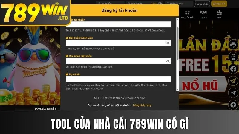Tool của nhà cái 789win có gì